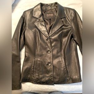 Leather jacket, blazer style, Wilson leather